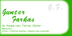 gunter farkas business card