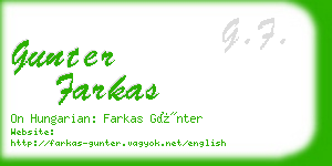 gunter farkas business card